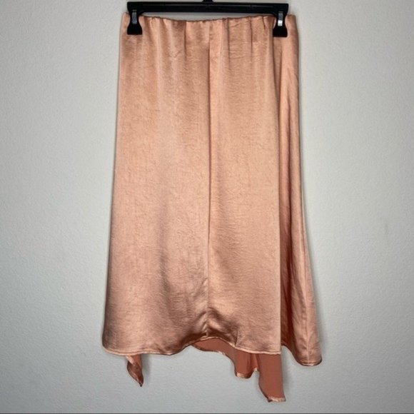 CodeXMode Satin Ruffle Asymmetrical Midi Skirt - Picture 3 of 8